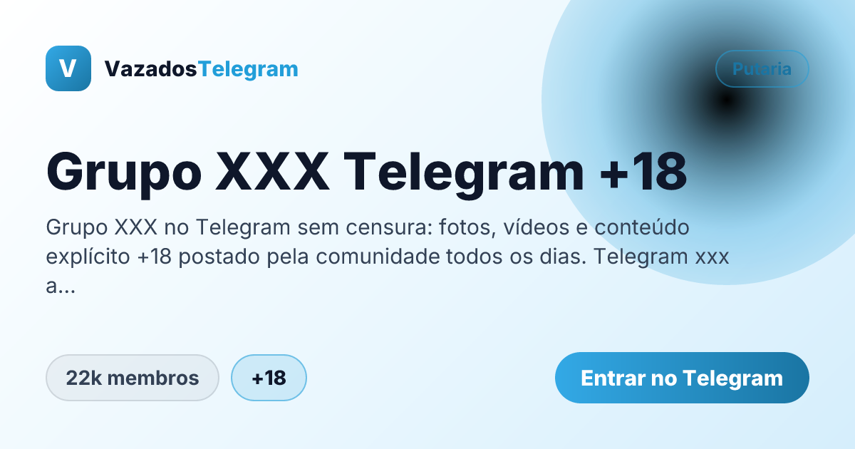 Prévia da imagem de compartilhamento do grupo Grupo XXX Telegram +18